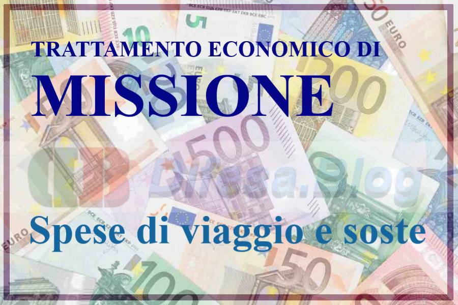 Spese di viaggio e soste, missione nazionale